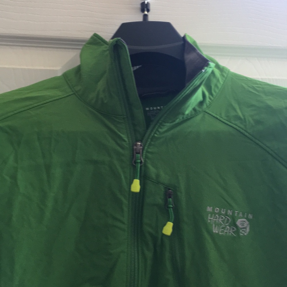 Green, mountain hardware soft shell jacket